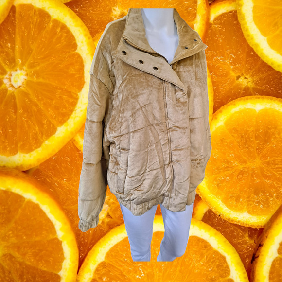 Lou & Grey Gold Quilted Insulated Jacket Size Large - Picture 1 of 9